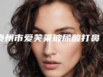 泰州市爱芙莱玻尿酸打鼻子价目表项目查询(爱芙莱玻尿酸打鼻子均价为:4990元)